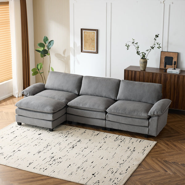 120.8 Inch Oversized Sectional Couch for Modern Living Room